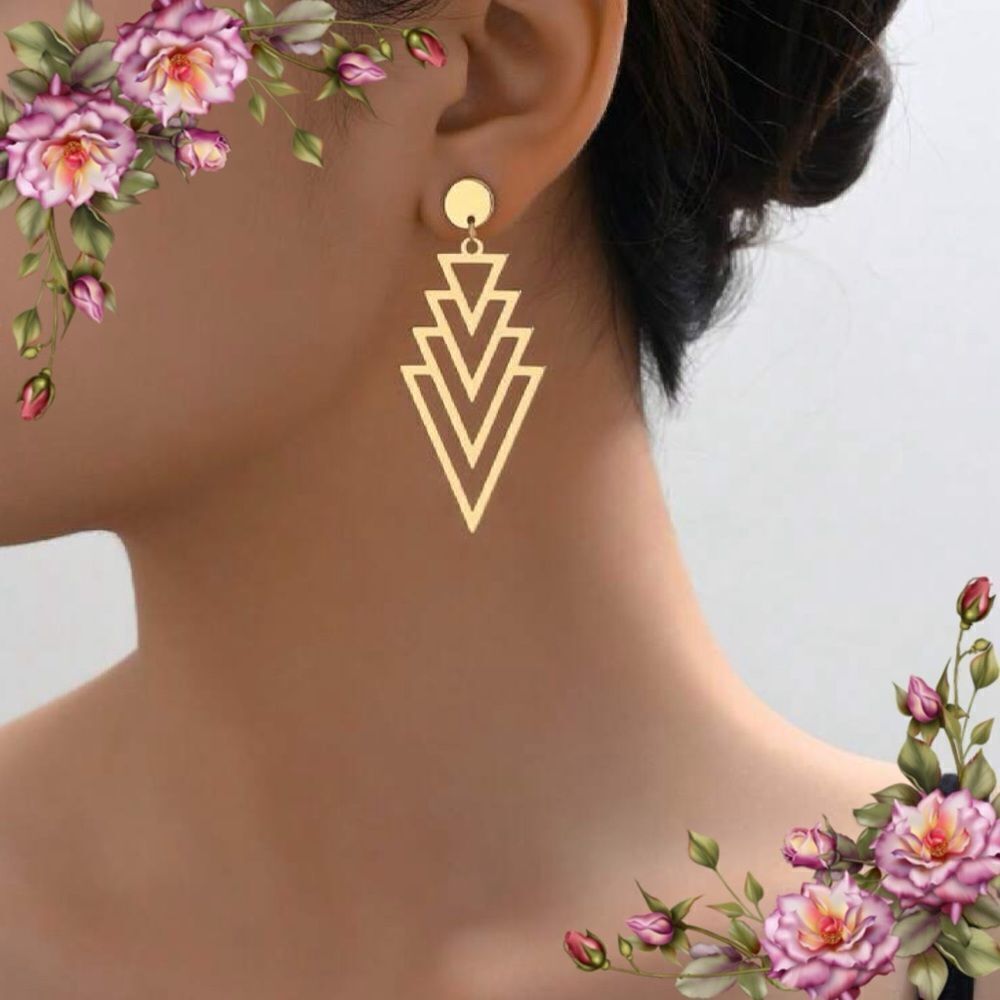 Hollow Out Geometric Drop Earrings‎